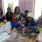 Jesh Kesharwani celebrating her birthday with orphans
