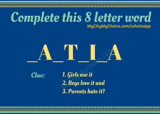 Complete This 8 Letter Word A T I A Whatsapp Puzzle