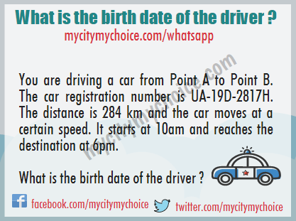 What is the birth date of the driver ? - Whatsapp Puzzle