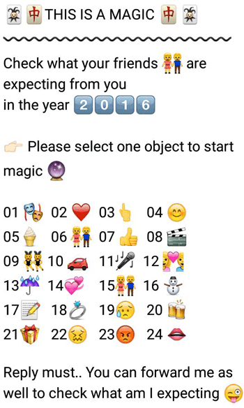 This is a magic : Check what your friends are expecting from you in 2016 - Whatsapp Game