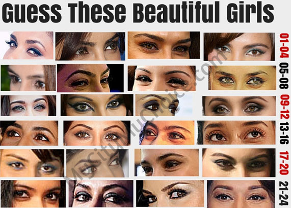 Guess These Beautiful Girls By Looking Into Their Eyes - Whatsapp Puzzle