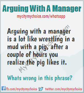 Arguing with a manager - Whatsapp Puzzle