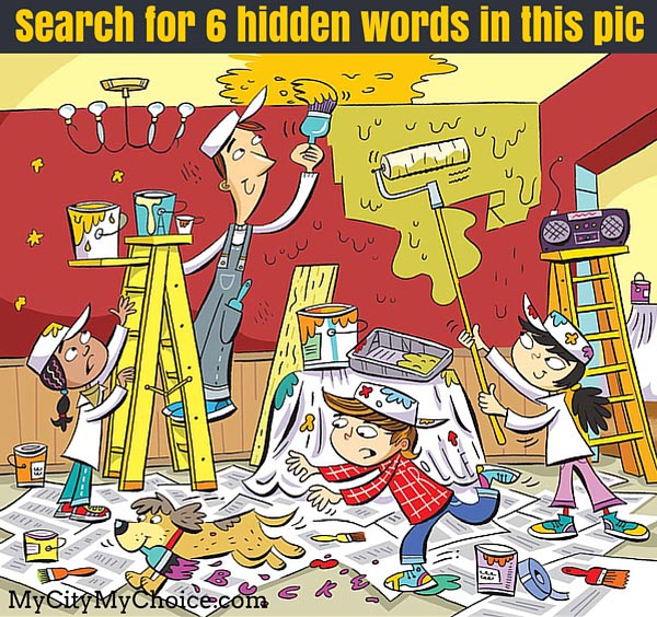 Search for 6 hidden words in this pic | Puzzle Answer