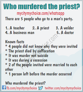 Who murdered the priest? - Whatsapp Puzzle