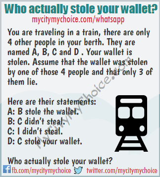 Who actually stole your wallet? - Whatsapp Puzzle