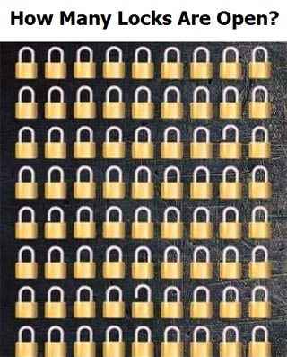 How Many Locks Are Open? Puzzle