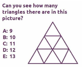 Can you tell how many triangles are there in this picture? | Puzzle Answer