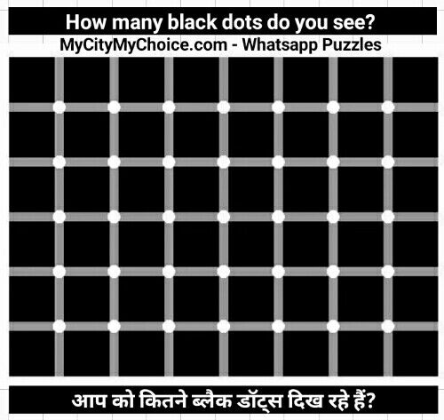 How many black dots do you see?