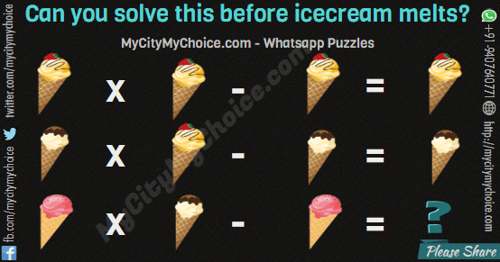 Can you solve this before icecream melts?