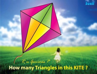 How many triangles in this kite?