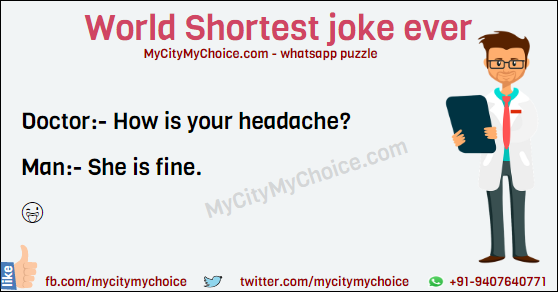 World Shortest joke ever | Puzzle Answer