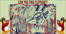 Can you find elephant in this picture