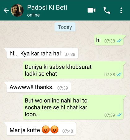 On whatsapp chat with girl online Whatsapp Chat