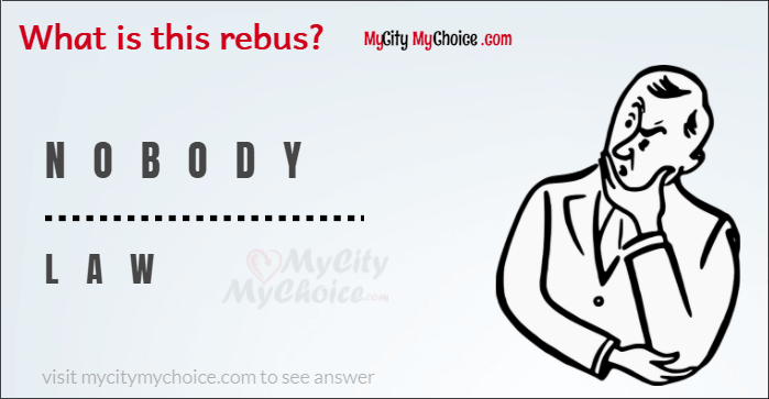 nobody / law rebus